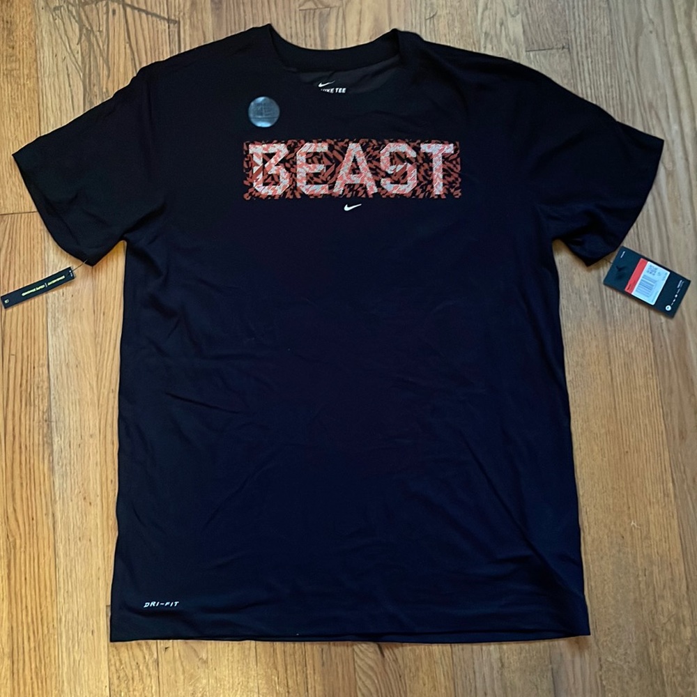 MENS LARGE BLACK “BEAST” NIKE DRI-FIT TSHIRT